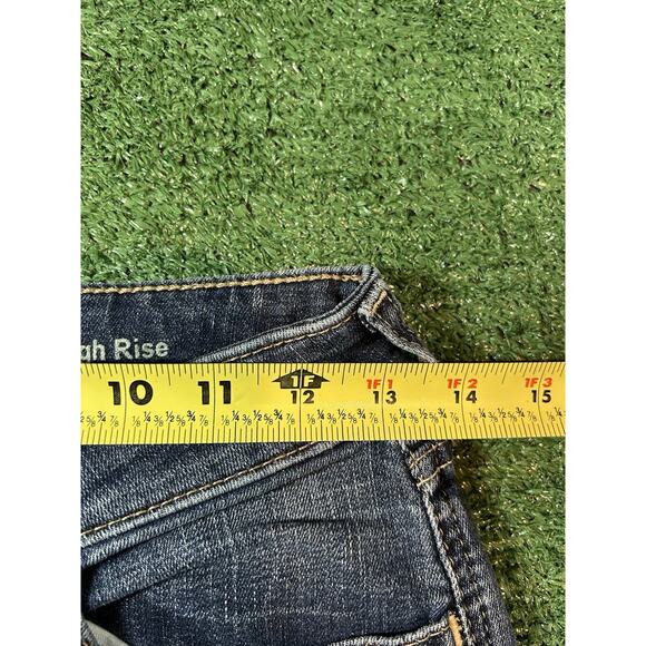 Ariat Women’s High Rise Trouser 27L Russell’s Western Flare Denim Wide Leg Jeans - Picture 10 of 11